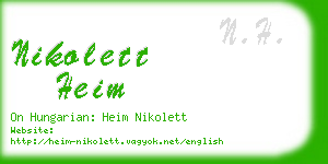 nikolett heim business card